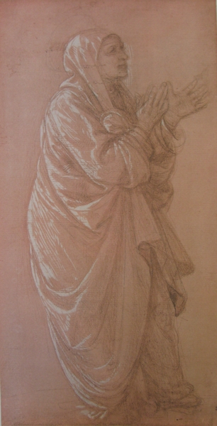 Standing figure of a female saint